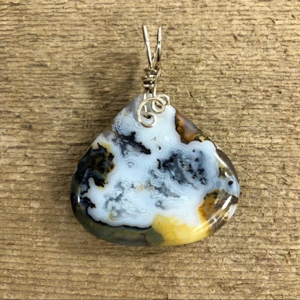 Rare Crazy Lace Multi-Colored Agate Pendant